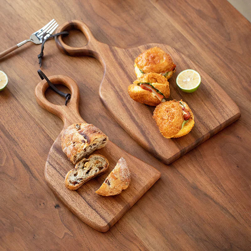 NutriCraft – Luxurious Walnut Cutting Board with Dual Functionality for Kitchen and Presentation