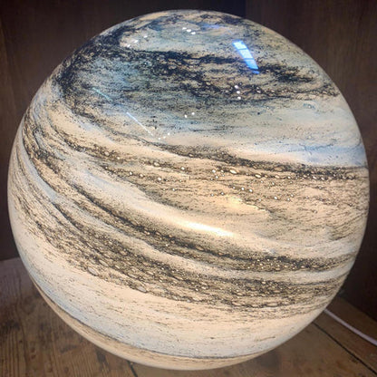 LunaCrystal – Elegant Glass Moon Lamp with Enchanting Cosmic Details for Atmospheric Spaces