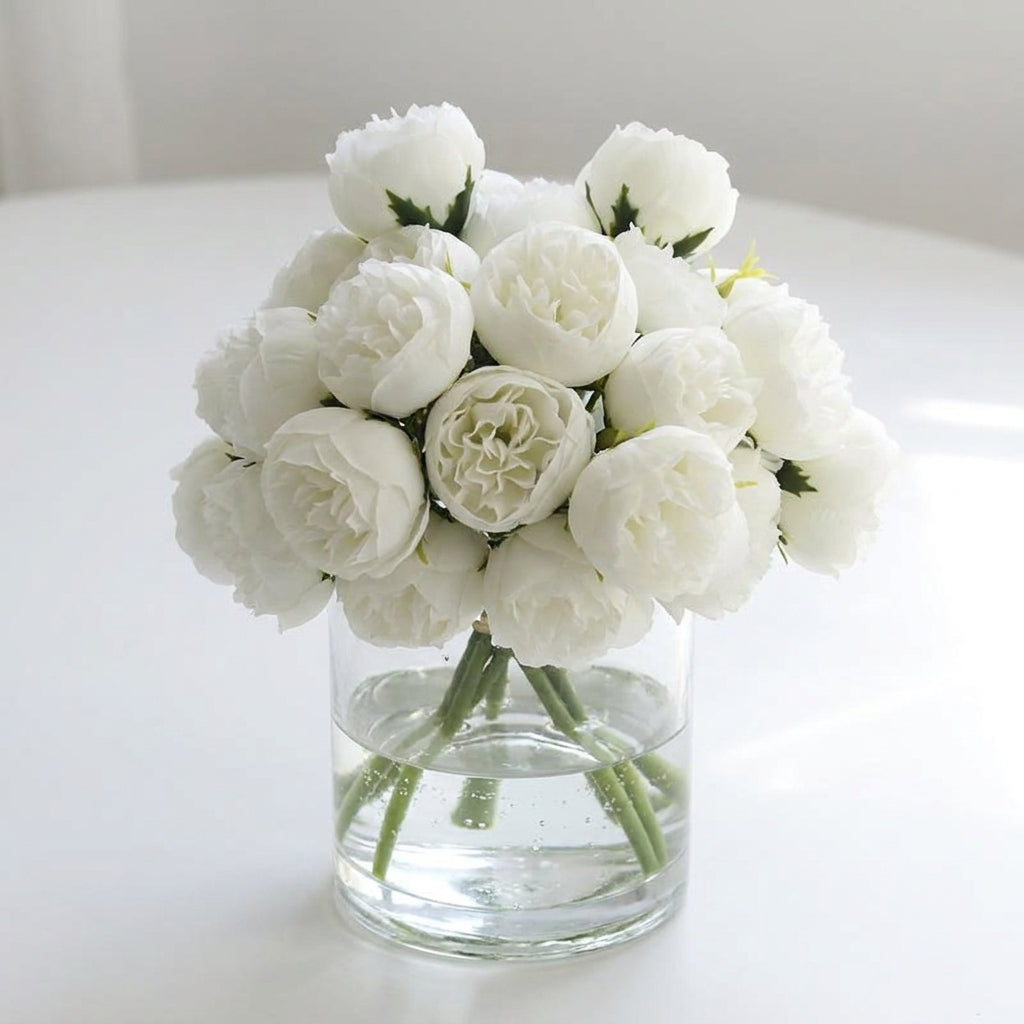 Artificial Peony Bouquet with Realistic Blooms