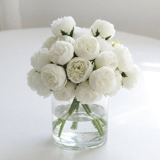 Artificial Peony Bouquet with Realistic Blooms