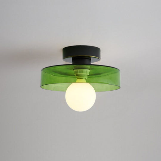 Bauhaus Round Copper Ceiling Light Modern Design