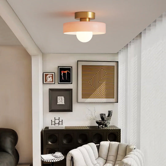 Bauhaus Round Copper Ceiling Light Modern Design