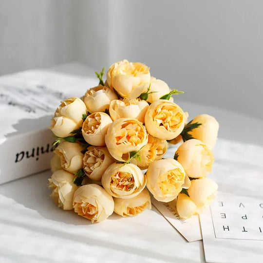 Artificial Peony Bouquet with Realistic Blooms