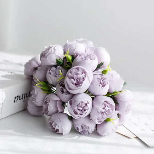 Artificial Peony Bouquet with Realistic Blooms