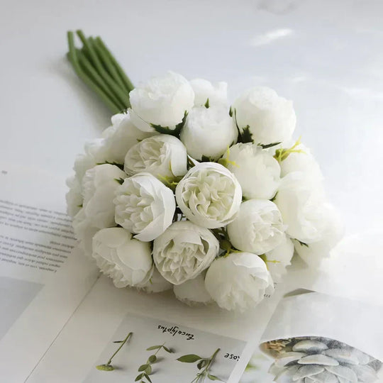 Artificial Peony Bouquet with Realistic Blooms