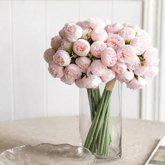 Artificial Peony Bouquet with Realistic Blooms