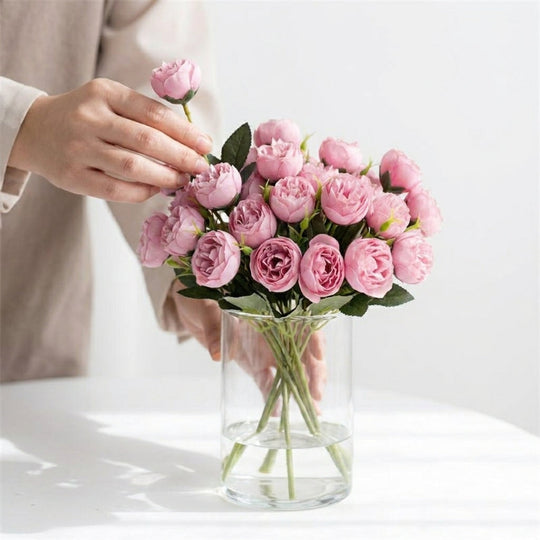 Artificial Peony Bouquet with Realistic Blooms