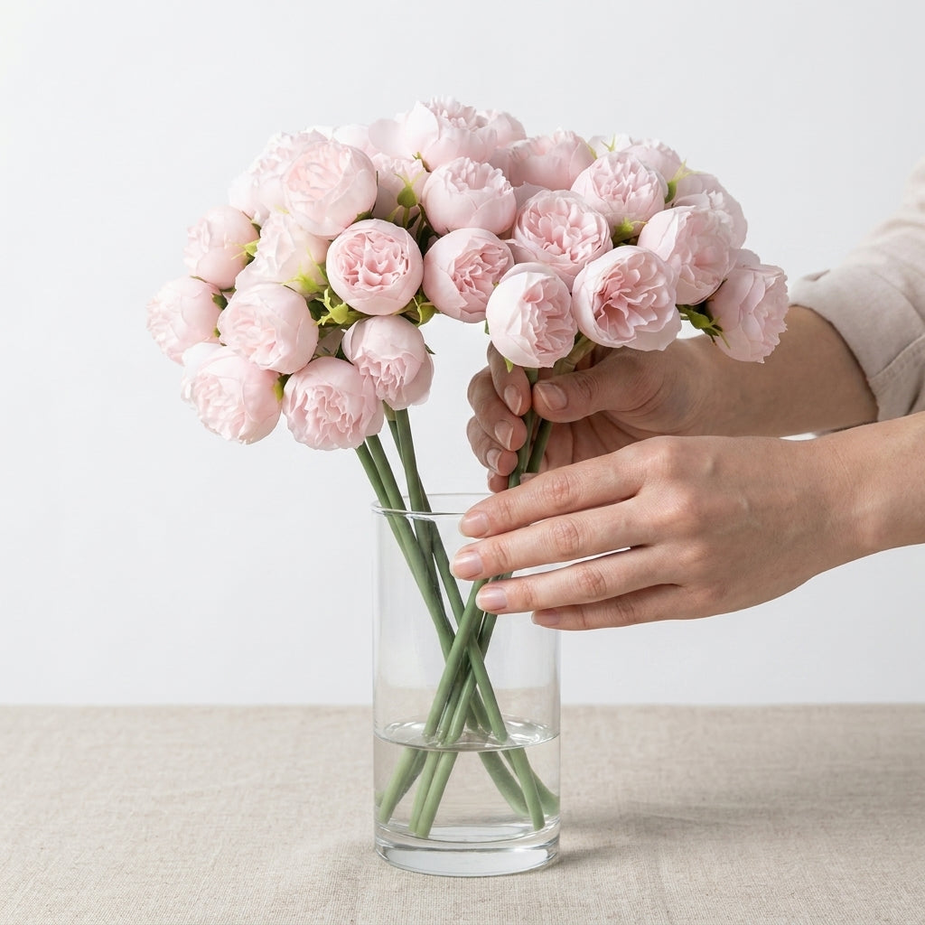 Artificial Peony Bouquet with Realistic Blooms
