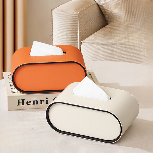 EliteLuxe – Stylish Leather Tissue Box with Timeless Elegance