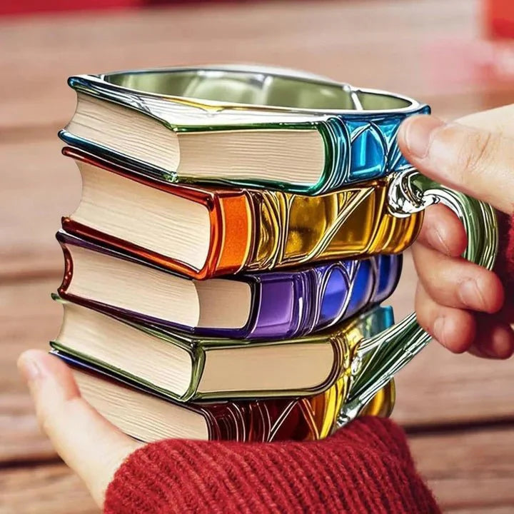 Handcrafted 3D Book-Shaped Mugs
