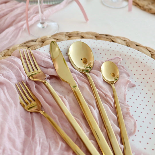 30-Piece Minimalist Stainless Steel Cutlery Set
