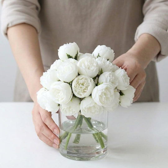 Artificial Peony Bouquet with Realistic Blooms