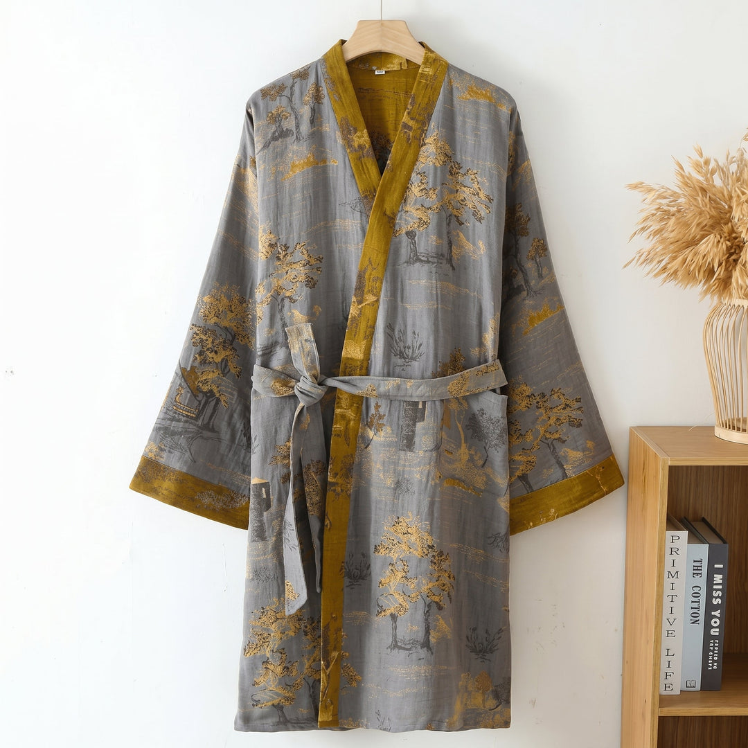 Loose-Fitting Kimono-Style Bathrobe